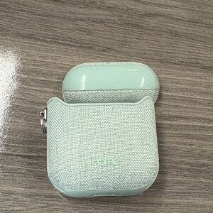 iHome Light Green Earbuds Case with Fabric Texture